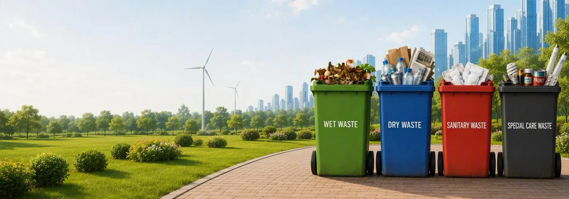 Waste segregation bins