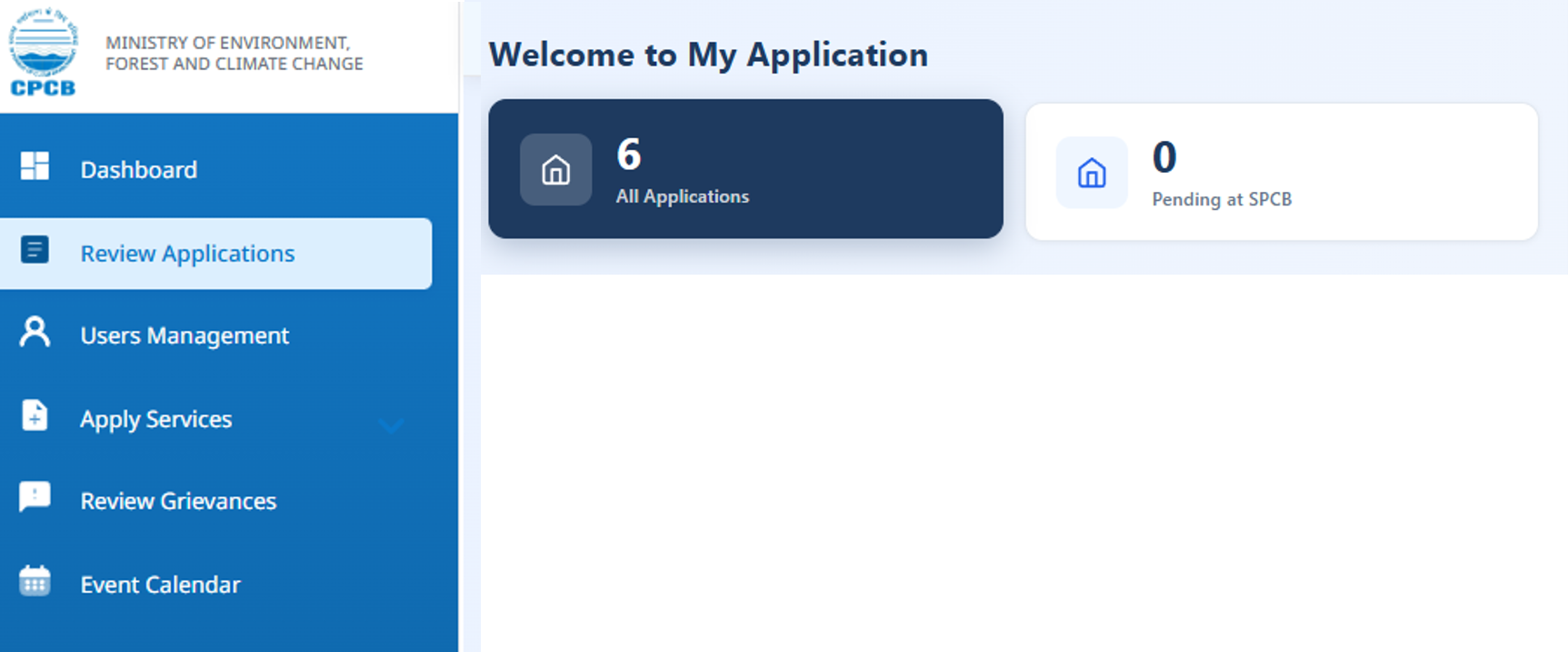 SPCB Review Applications