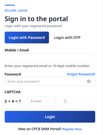 ULB Login Form